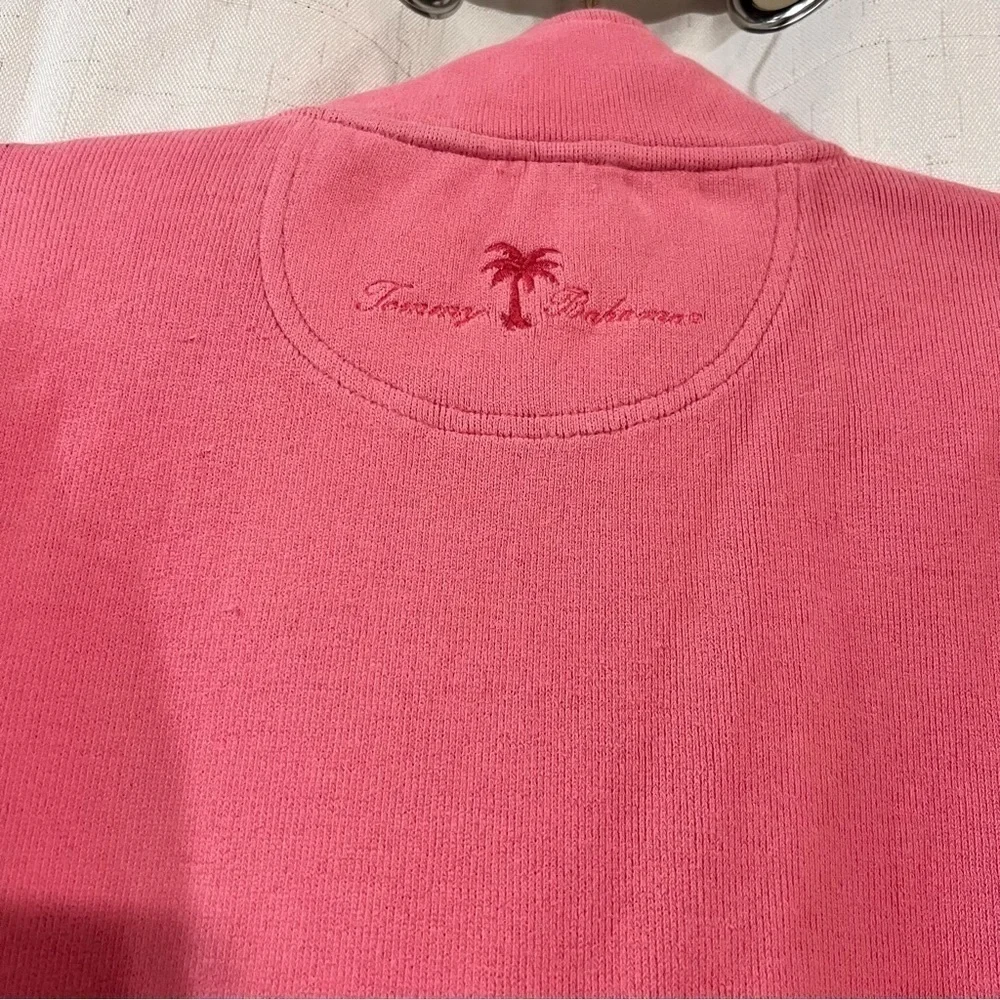 TOMMY Bahama Quarter Zip Pullover in Pink, Size Small - Picture 4 of 9
